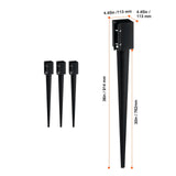 Fence Post Anchor Ground Spike 4 Pack 36 x 4 x 4 In Metal Fence Stakes V952-FXDD35YC36YCP7NVLV0