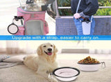 Dog Travel Water Bottle Collapsible Bowls, 2 in 1 Pet Food Container with Collapse Bowls, Outdoor V1370-AZ4-07368
