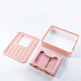 Foldable Cat Litter Box with Pull-Out Tray -Easy Cleaning and Anti-Splash Design Pink 51*41*38cm V888-ELOSUNG10450