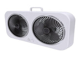 Portable Desktop Fan Rotating USB Rechargeable Quiet Cooling Hanging Dual Head Table Fan for Bedroom V1294-YM0901-3113260000911