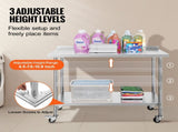 24 x 48 x 40 Inch Stainless Steel Work Table, Commercial Food Prep Worktable with Casters, Heavy V952-CFBXGGZTLCDJOVC8PV0