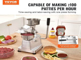 Commercial Burger Patty Maker, 100mm Hamburger Beef Patty Maker, Heavy Duty Food-Grade Stainless V952-HBRBJYSZLBXGEZ9OPV0