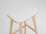 4X Wooden Bar Stool Padded Fabric Dining Chair KANSO 65cm BEIGE V274-FT-BSWO-AM552P-WD4