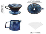 Pour Over Coffee Maker Ceramic Coffee Pot with 40 Paper Filters V1263-JX-5703