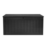 Gardeon Outdoor Storage Box 830L Container Lockable Bench Tool Shed All Black OSB-S830-ABK
