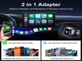 3 in 1 Wireless CarPlay and Android Auto Adapter Plug and Play Carplay Adapter V1391-YIPINAUAV1