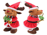 Electric Music Christmas Toy Doll 8 Songs Continuous Play Dancing Singing Glowing Swinging Plush Toy V1294-YM0718-3115220091912