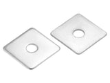 50-Pack Galvanized Square Washers Plate 1/2" ID, 2x2 OD, 3/16" Thickness, Anti-Loosening Plate V1258-DP02-C-2136