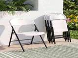 Gardeon 4PC Outdoor Dining Chairs PP Folding Chair Patio Garden Furniture White ODF-CHAIR-PPFD-WH-4X