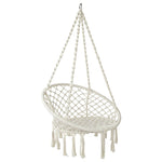 Gardeon Hammock Chair Outdoor Hanging Macrame Cotton Indoor Cream HM-CHAIR-SWING-CREAM