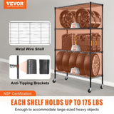 VEVOR Storage Shelving Unit with Wheels, 4-Tier Adjustable, 700 lbs Capacity, Heavy Duty Garage V952-YXLZLKHJC18DXZ4I6V0