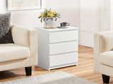 Levede Bedside Table Side Table 3 Drawers Storage Nightstand Bedroom Cabinet NI1081-WH-AU