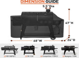 Grill Cover Compatible with Pit Boss 1100 Pro Series Pellet Gas Combo Grill, Heavy Duty Waterproof V1258-DP02-C-1495