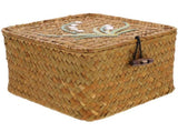Woven Storage Basket Set, Khaki Wicker Organizer for Home, Office, Kitchen, Multi-Purpose Decorative V1369-AZ3-W-12817