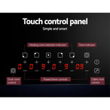 Devanti Electric Ceramic Cooktop 90cm CCT-B-5B-6Z-TOUCH-BK