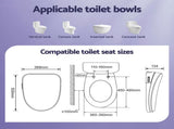 Cefito Smart Electric Bidet Toilet Seat Wireless Remote Heated Dryer Auto Wash BIDET-ELEC-659G-WH