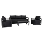 Alfresco 5-Seater Deep-Seated Patio Set – Charcoal Grey V264-OTF-543A-DGR-6PC