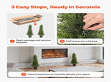 Artificial Topiary Cedar Trees, 2 Set 914mm Faux Pine Shrubs Plants, Fake Silk Tree Look Real, Easy V952-XSRGXJS36YCXDIEET001V0