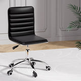 Artiss Office Chair Conference Chairs PU Leather Low Back Black OCHAIR-K-REPL-BK