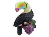 Toucan Tree Hugger Tree Decor Hanging Garden Statue Multicolor Resin Tropical Exotic Bird Sculpture V1294-YM0901-3111250054611