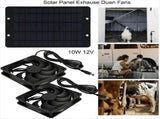 12V Solar Exhaust Fan Solar Ventilator Fan Solar Panel Powered Fan Solar Fan for Attic Dog Chicken H V1366-AZ2-W-21716