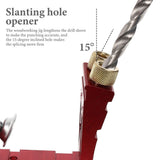 Portable Pocket Hole Kit with 15 Degree Angle Drill for Woodworking and Carpentry Tools Set V1366-AZ2-W-11262