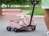 Blue Foldable Pet Travel Wagon for Small Dogs - Lightweight and Portable V888-ELOSUNG15349