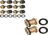 Garden Hose Quick Connector Brass Bulkhead Fitting V1258-DP02-C-198