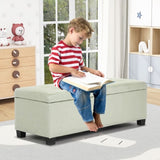 Storage Ottoman Stool 102cm Fabric LIGHT GREEN V274-FT-GQ003-LGN