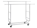Heavy Duty Clothes Rack, Double Hanging Rod Clothing Garment Rack for Hanging Clothes, Adjustable V952-JYKCYJ4858221BPVDV0
