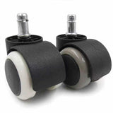5-Piece 2-Inch Office Chair Replacement Rubber Wheels - Universal Heavy-Duty Casters V1192-D12