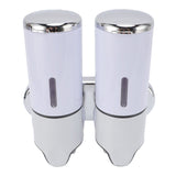 Wall Mount Soap Dispenser Double Cylinder 1000ml Manual Wall Mounted Bathroom Shower Pump Dispenser V1294-YM0901-3112250008511