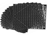 Modular Interlocking Cushion 6 Pack 11.8" x 11.8" Rubber Floor Tiles Non-Slip Splicing Drainage Mats V1370-AZ4-06336