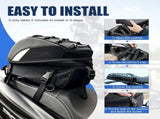 Waterproof motorcycle saddle bag, motorcycle helmet bag, motorcycle backpack, double luggage bag, V1189-LC-QP-00664