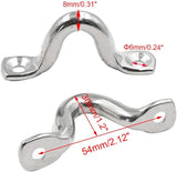 10Pcs M8 316 Stainless Steel Bimini Boat Top PAD Eye, Eye Straps, Tie, Kayak Deck Loops, Tie V1188-YT-A-149