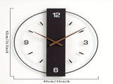 Black Gray Modern Wall Clock Silent Clock Minimalist Wall Clock Home Decor Australia V1347-115-GRA-32964