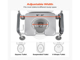 Bedside Commode Chair, 227 kg Capacity, 4-in-1 Portable Toilet and Raised Toilet with Padded V952-WLKBSLRZD500Y4MTK001V0