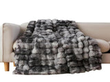 Bubble Tie Dye Throw Blanket Soft Cozy Microfiber Lightweight Warm -Dark Grey M V1263-JX-7382-2