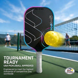 T700 Carbon Fiber Pickleball Paddle 16mm Core Lightweight Single Paddle with Polymer Honeycomb V1232-PKQPP001