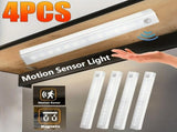 Four multi-size magnetic LED motion sensor lights , USB rechargeable V1102-M-SHOE-32531-GRAY-13A24143