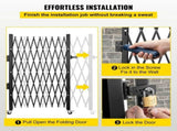Single Folding Security Gate, 216 x 221 cm Folding Door Gate, Steel Accordion Security Gate, V952-SSFDMDM2X2M000001V0