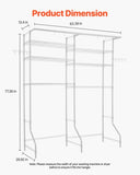 VEVOR Over Washer and Dryer Storage Shelf Two Row 6 Tiers Washer Rack White V952-LDXYJZJTJK2PRT0BR001V0