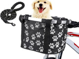 Dog bike basket electric bike, bike bag for dogs and cats, with 1.45 m dog leash for cycling, V1189-LC-QP-00841