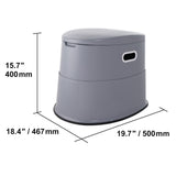 Portable Toilet for Camping, Porta Potty with 5L Detachable Inner Bucket & Removable Paper Holder, V952-MTSBXSMT300BBWUTFV0