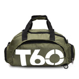 Travel Duffel Bag T60 Duffel Durable Travel Bag Stylish Gym Bag Weekend Bag - black and white - Size V1106-127-08936-BLA-50-30-28CM