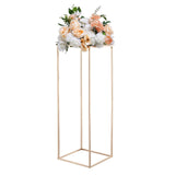 Wedding Flower Stand, 10PCS 80cm Column Flower Stand, Floral Stands with Metal Laminate, Gold V952-HLHJLFT10J80SU4X0001V0