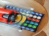 CARLA HOME 60 Coffee Pod Holder Drawer with Tempered Glass Capsule Organizer for Nespresso Pods and V178-36251