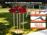 Wedding Flower Stand, 10PCS 80cm Column Flower Stand, Floral Stands with Metal Laminate, Cylindrical V952-HLHJLFT10J80A3YYA001V0