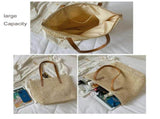 Straw Beach Bag Large Straw Tote Bag Totes Handbag Shoulder Bag Summer Handbags Straw Purse 1pcs V1192-AZ-W-10496