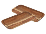 SWETRACE Wood Fruit Tray Wooden Tray Multi-Color 2Set V1189-LWWAL-20260327-03686